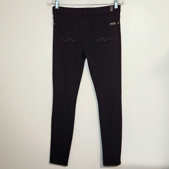 7 For All Mankind Ponte Stretch Brown Jeggings/Skinny Ankle Pants, Size 27 ~ GUC - Picture 4 of 13